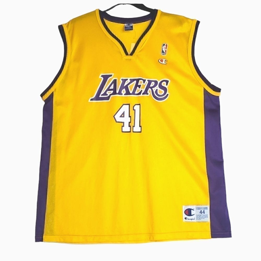 VINTAGE #41 GLEN RICE LOS ANGELES LAKERS NBA CHAMPION JERSEY 44 LARGE